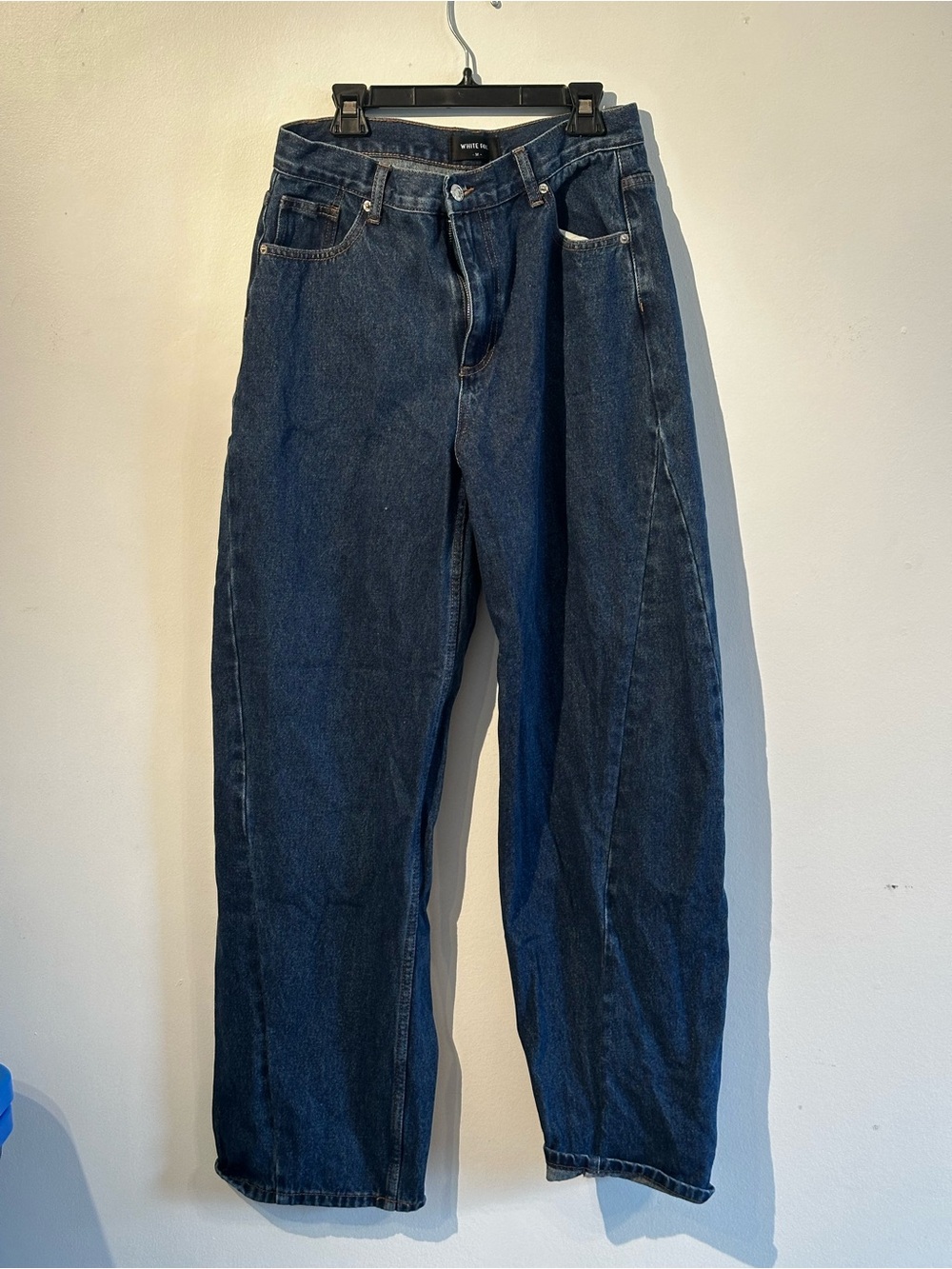 White Fox Wide Leg Barrel Jeans